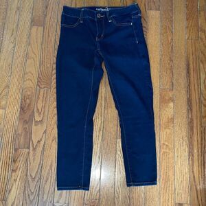 American Eagle outfitters dark blue jeggings crop super super stretch size 2